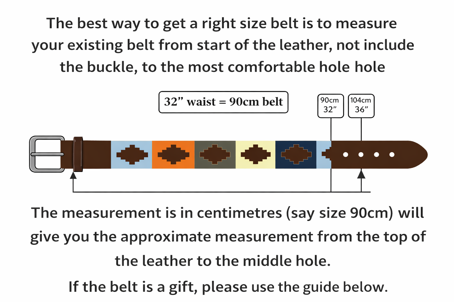 Polo Belts Sizing Guide