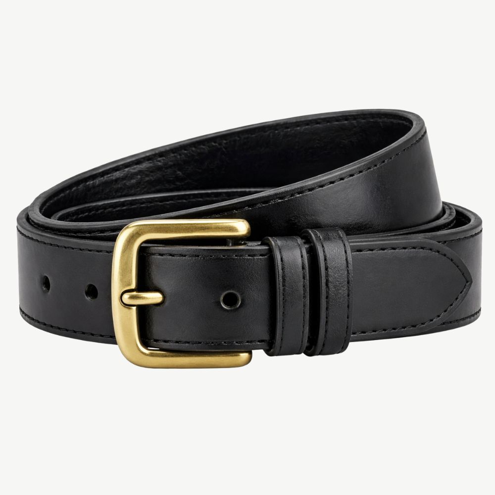 Black Thick Leather Belt